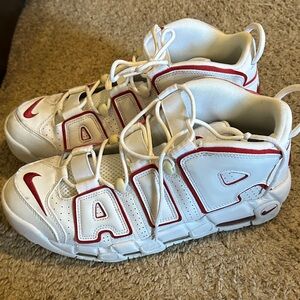 Nike White and Red Athletic Shoes